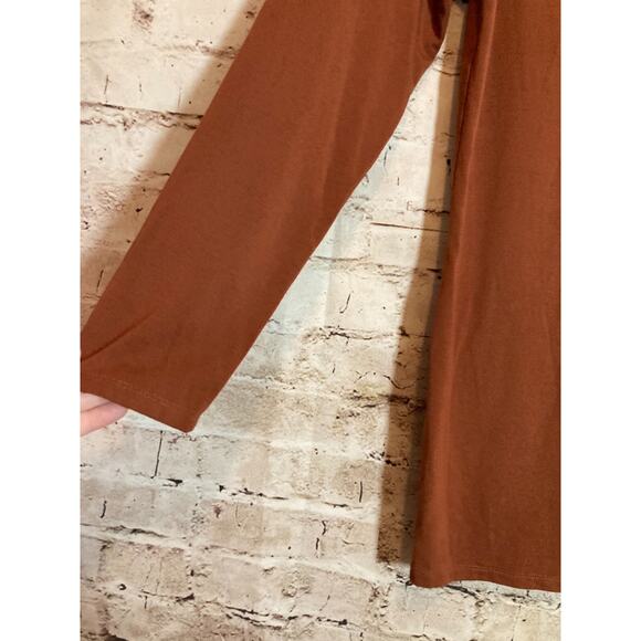 STORQ Maternity Top Womens 3 Small Camel Brown Modal Stretch Pullover Loungewear - Picture 12 of 12